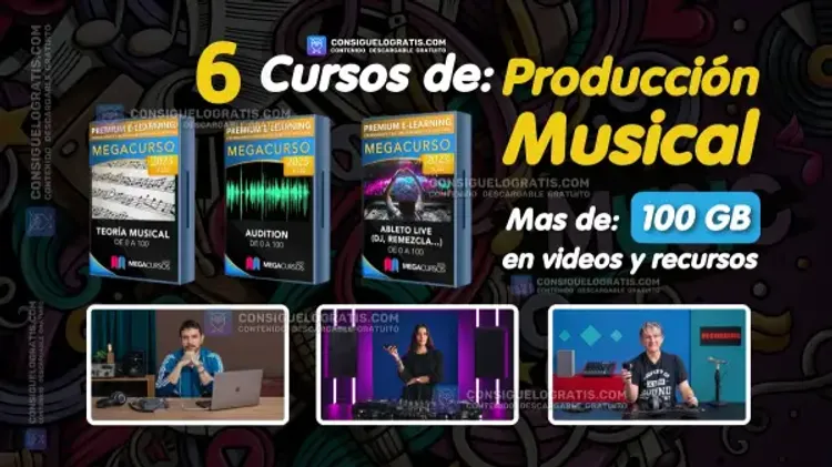 6 Cursos de: Producción Musical Pack Mas de 100 GB en videos y recursos (Spanish) | Download